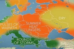 Прогноз на осень 2015 года для Европы: в Центральной России, в Беларуси и на Украине ожидается засуха