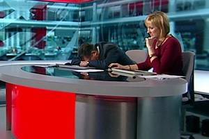Ведущий новостей BBC заснул по время выпуска