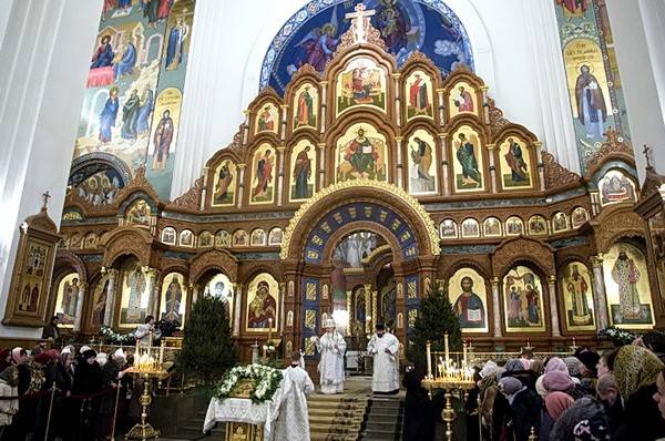 В Благовещенском кафедральном соборе Воронежа прошло праздничнее Рождественское