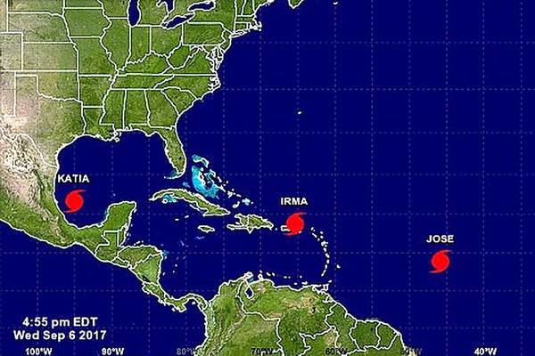 Апокалипсис в Атлантике – на подмогу «Ирме», сильнейшему урагану в истории, спешат «Катя» и «Хосе»