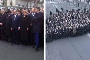 Совместный с народом марш лидеров государств в Париже оказался инсценировкой