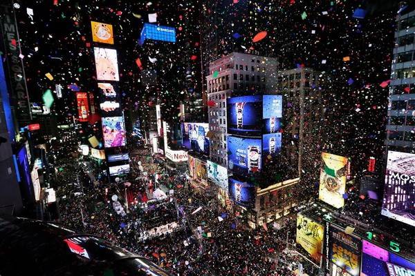 Встреча Нового  года на Таймс-сквер в Нью-Йорке оказалась самой холодной за сто лет