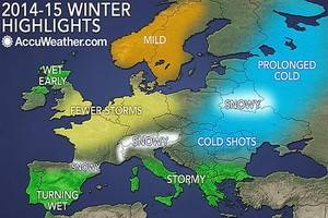 Продолжительная, холодная и снежная зима  2014/2015  идет в Россию и Восточную Европу