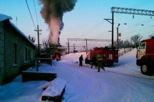 Под Воронежем сгорел железнодорожный вокзал