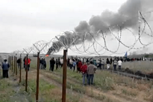 В Новохоперском районе  в ходе беспорядков сожжен лагерь геологов и буровые установки