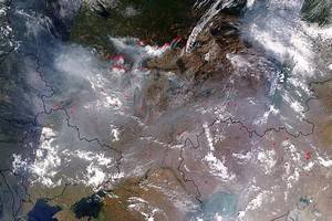 Россия по-прежнему в дыму и в огне, свидетельствует NASA