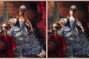 На Мишель Обаму нарисовали карикатуру, изобразив ее в образе Марии-Антуанетты