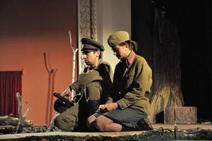 Борисоглебский театр драмы  показал премьеру спектакля «А зори здесь тихие…»