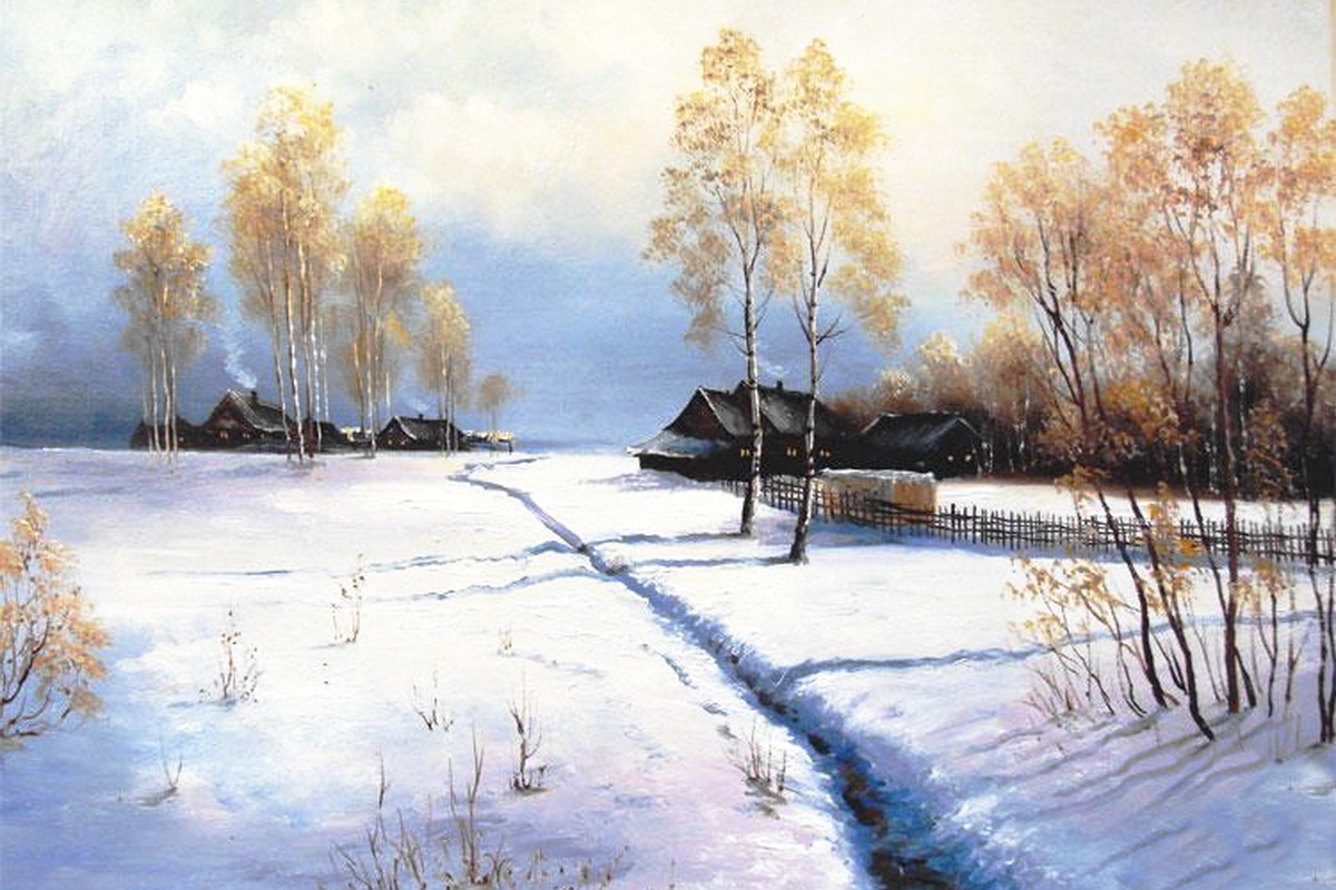 Русский пейзаж зима. Зимние пейзажи Светланы Грохотовой.