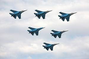 Тысячи воронежцев наблюдали за полетами группы «Соколы России»